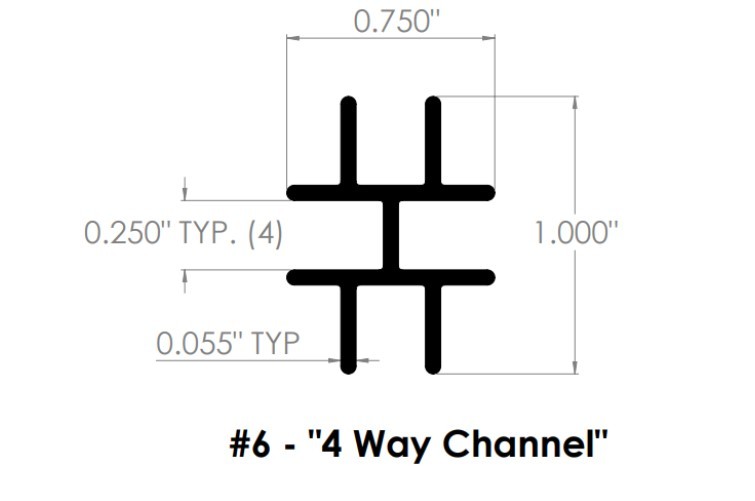 #6 4 Way Channel